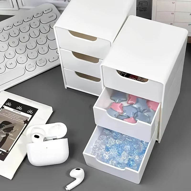 Chic 3-Tier Desk Organizer with Drawers - 1PC