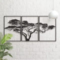 Black Metal Wall Art Decor - 3PC