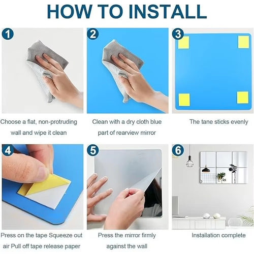 3D Mirror Wall Sticker - 1PC