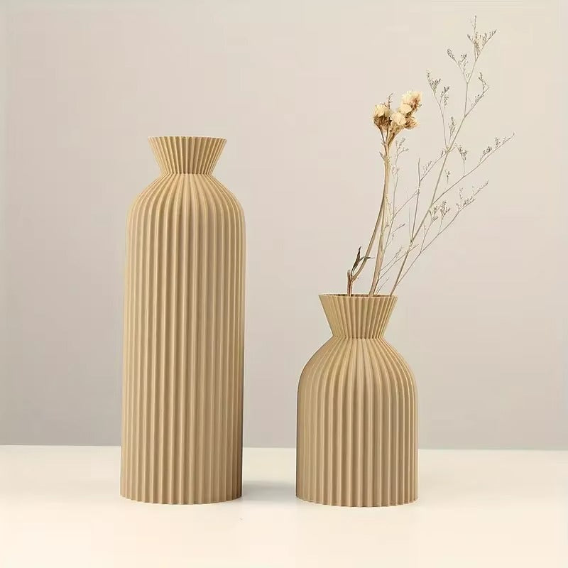 Elegant Black Plastic Vase - 4PC