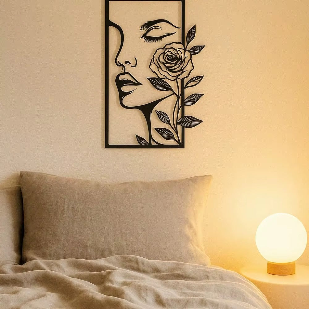 Black Metal Wall Art Decor - 1PC