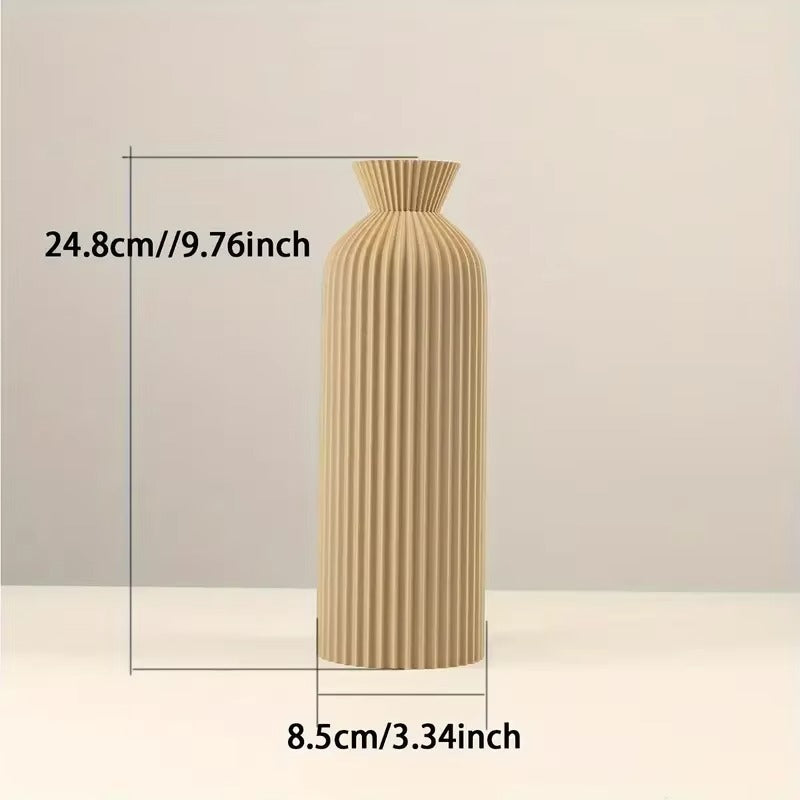 Elegant Black Plastic Vase - 4PC