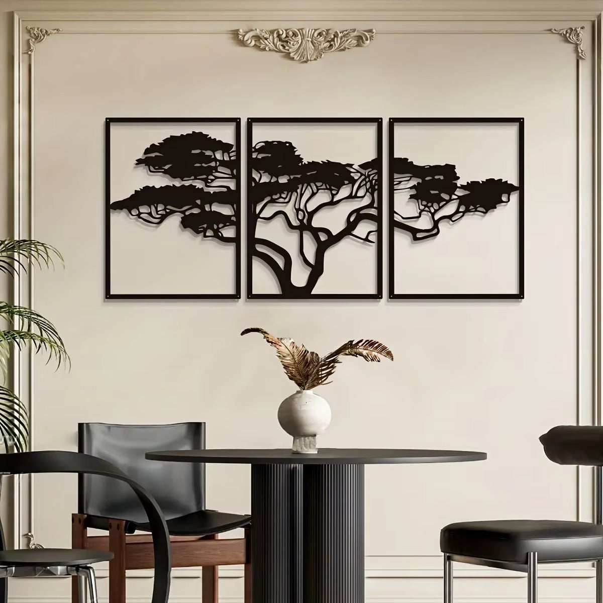 Black Metal Wall Art Decor - 3PC