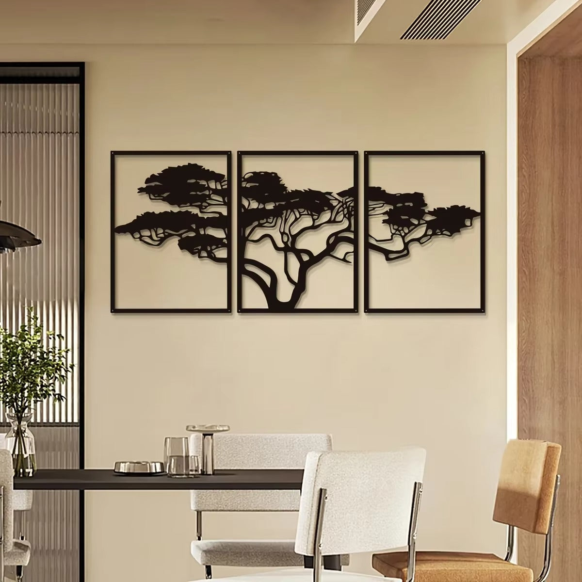 Black Metal Wall Art Decor - 3PC