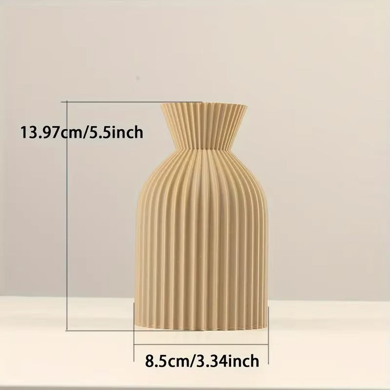 Elegant Black Plastic Vase - 4PC