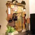 3D Mirror Wall Sticker Hexagon Decal Home Decor - 12PC